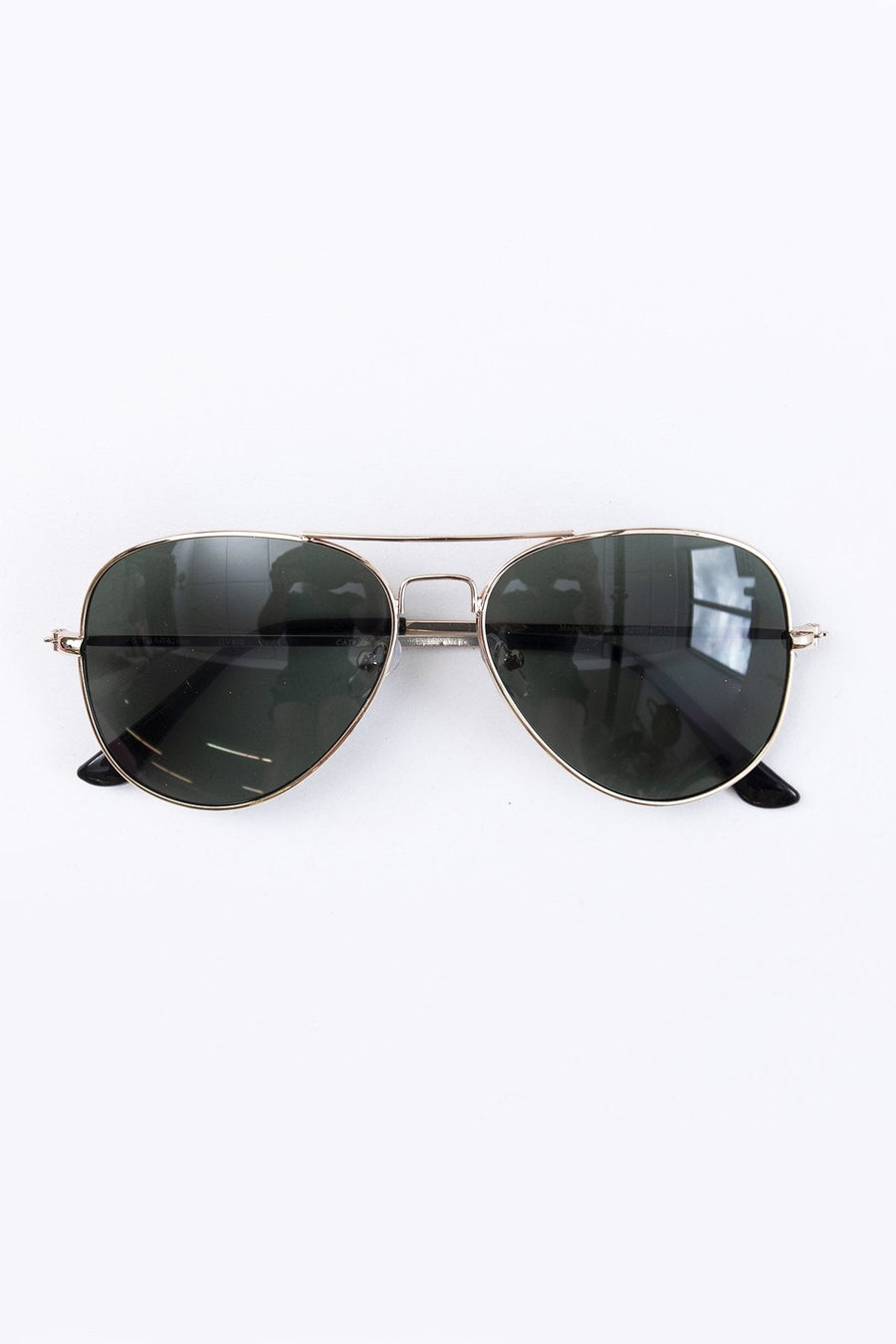 Catch A Flight Black/Gold Sunglasses