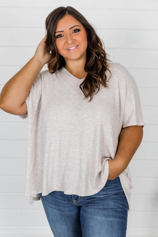A Glorious Time Blouse Oatmeal