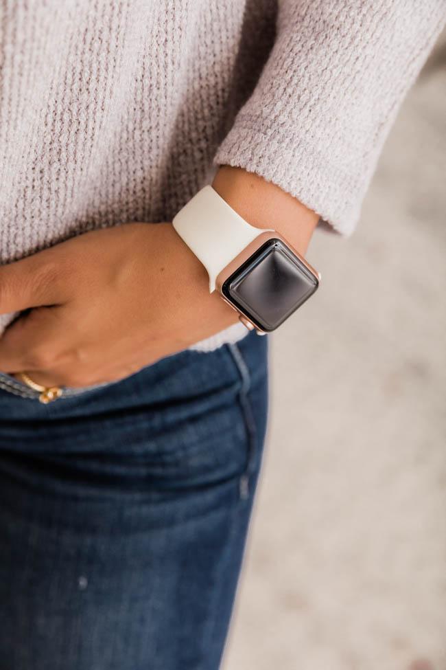Arrive In Time Beige Watch Band