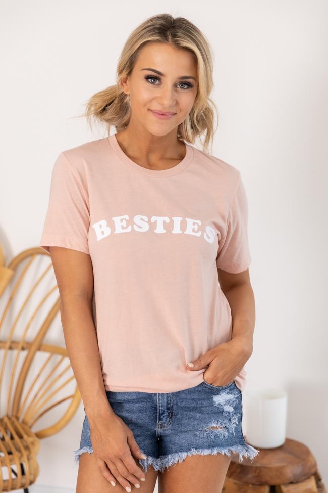 Besties Graphic Tee Peach