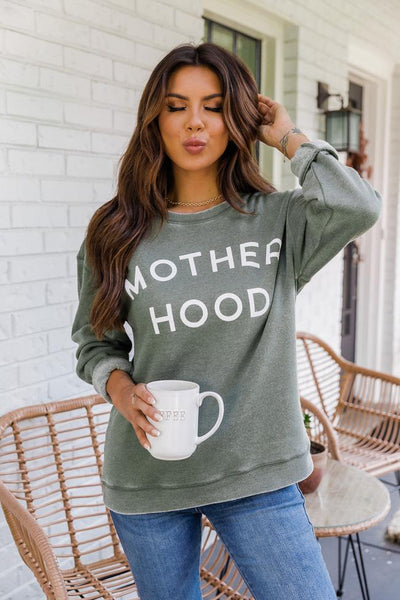 Motherhood Olive Graphic Sweatshirt