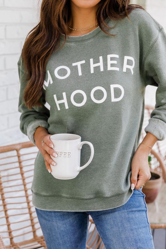 Motherhood Olive Graphic Sweatshirt