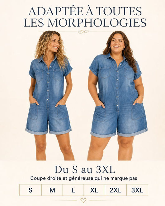 Capri Denim Romper