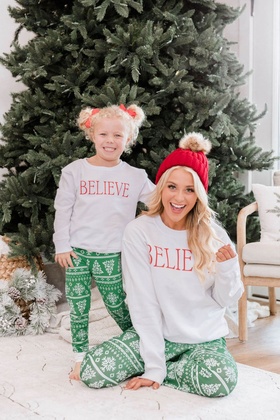 Kids Believe White Graphic Sweatshirt