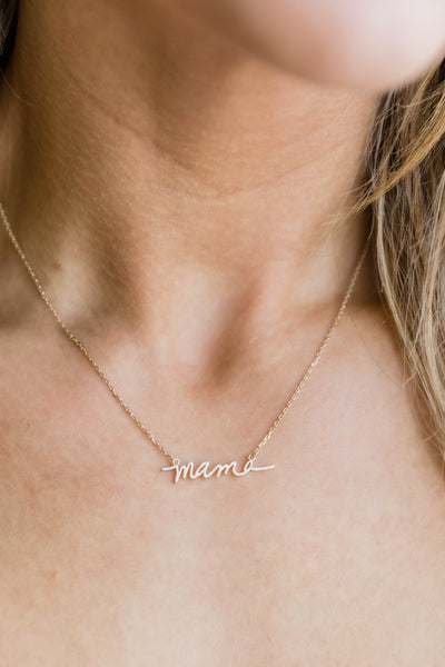 Dazzling Days Mama Necklace Gold