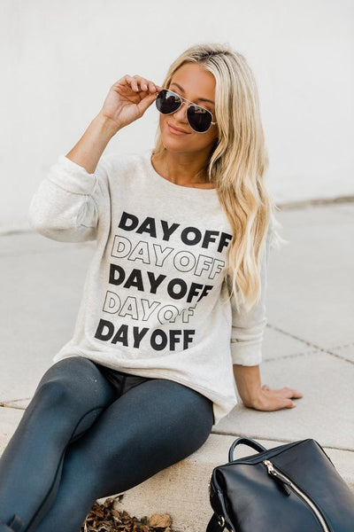 Day Off Multi Heather Sand Graphic Sweatshirt
