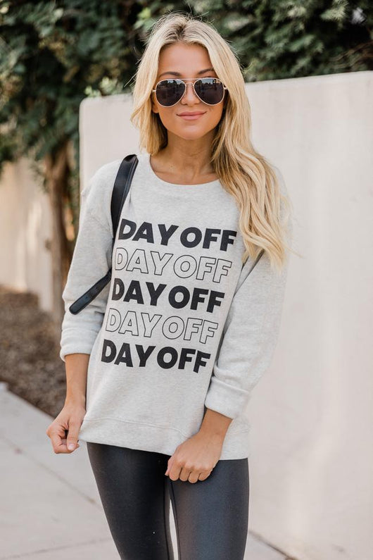 Day Off Multi Heather Sand Graphic Sweatshirt