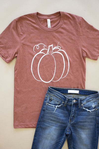 Pumpkin Outline Graphic Tee