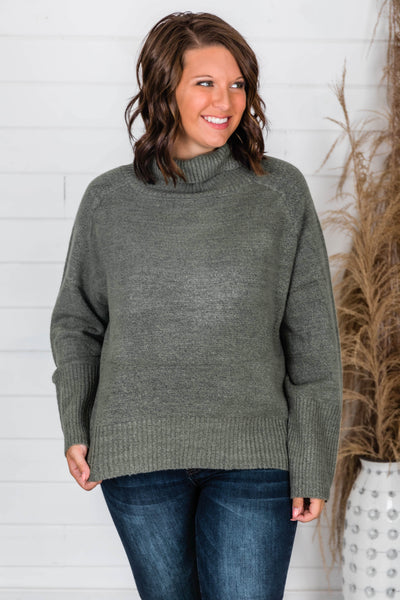 If You'll Love Me Green Sweater