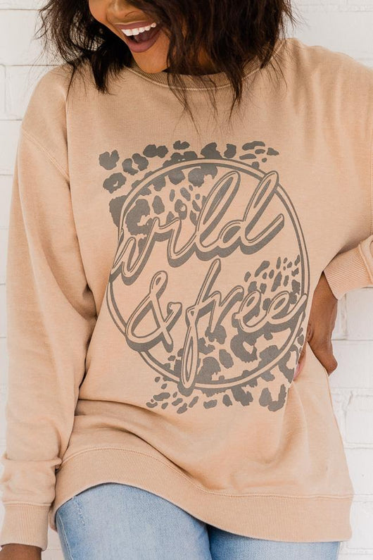 Wild And Free Gold Graphic Sweatshirt