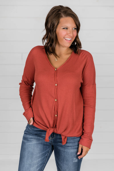 Just Be Beautiful Cinnamon Blouse