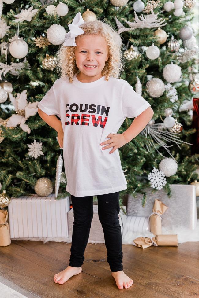 Cousin Crew Graphic White Youth Tee