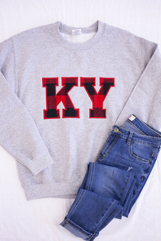 State Letters Applique Sweatshirt