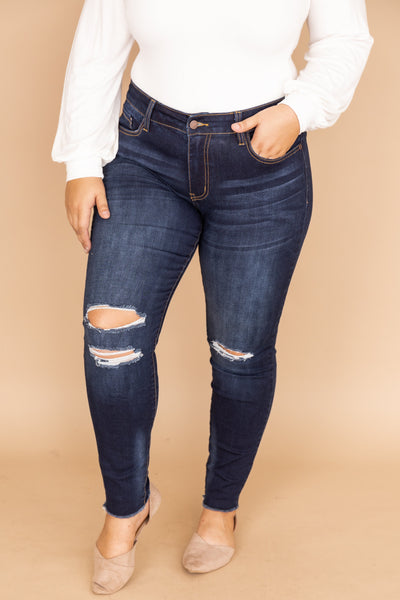 Kylie Distressed Dark Wash Jeans