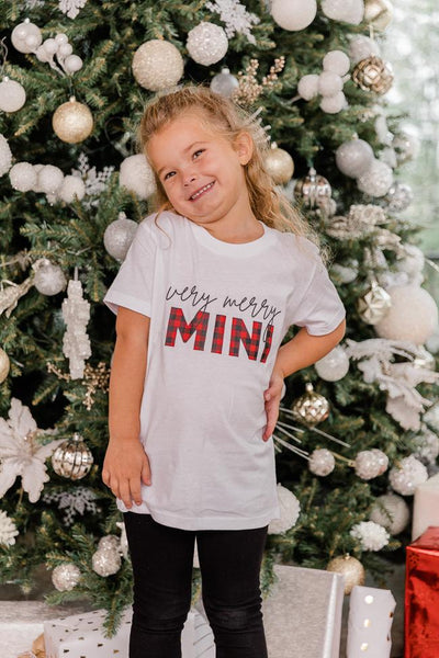 Very Merry Mini Graphic White Youth Tee