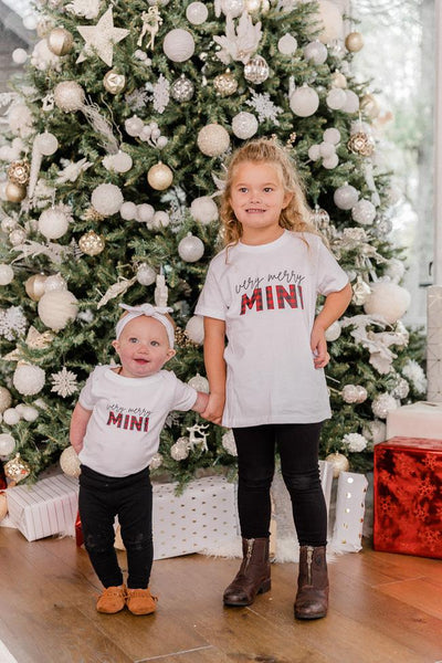 Very Merry Mini Graphic White Youth Tee