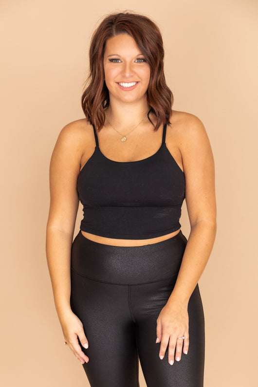 Let's Seize The Day Black Bra Top