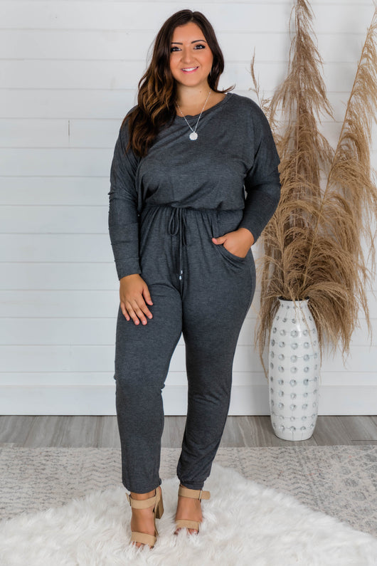 Love Is All Around You Grey Jumpsuit