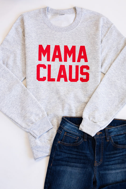 Mama Claus Graphic Ash Sweatshirt