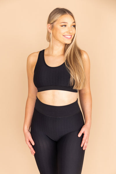 Move To The Beat Black Sports Bra FINAL SALE