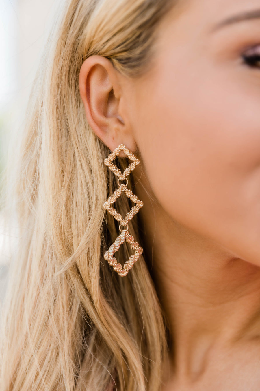 My Shining Soul Drop Earrings Gold