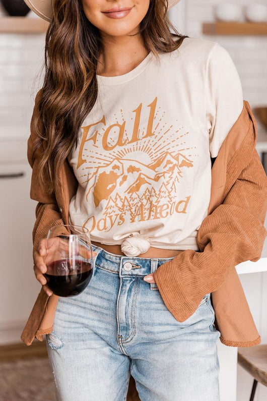 Fall Days Ahead Cream Graphic Tee