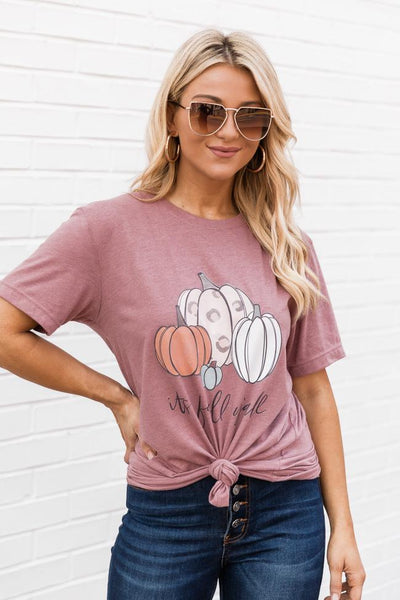 It's Fall Y'all Graphic Tee Mauve