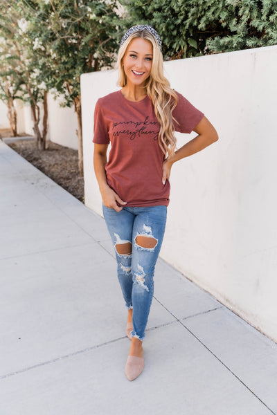 Pumpkin Everything Script Rust Graphic Tee