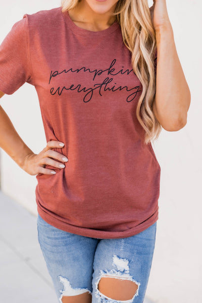 Pumpkin Everything Script Rust Graphic Tee
