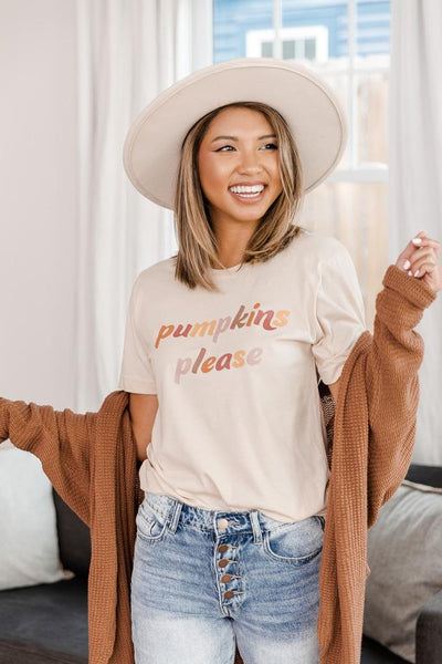 Pumpkins Please Cream Graphic Tee