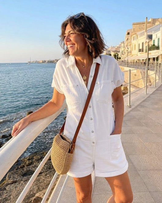 Capri Denim Romper