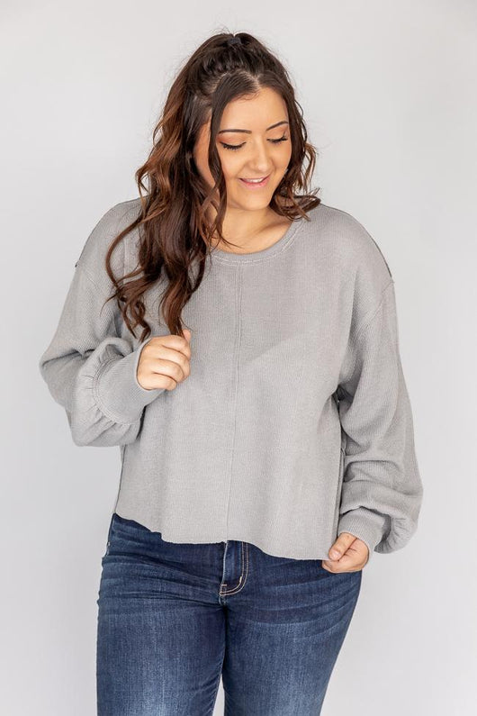 Replay That Song Grey Pullover