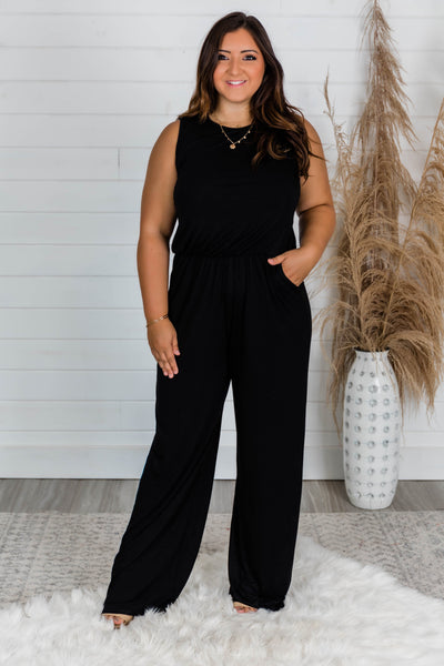 So Much Love Black Jumpsuit