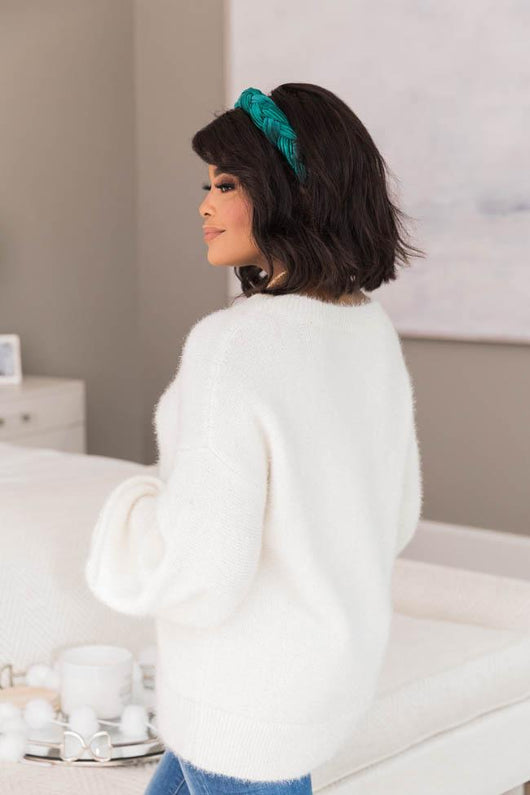 Sparkle All Day Cream Sweater