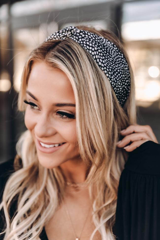 Sweetest Blessing Black Printed Headband
