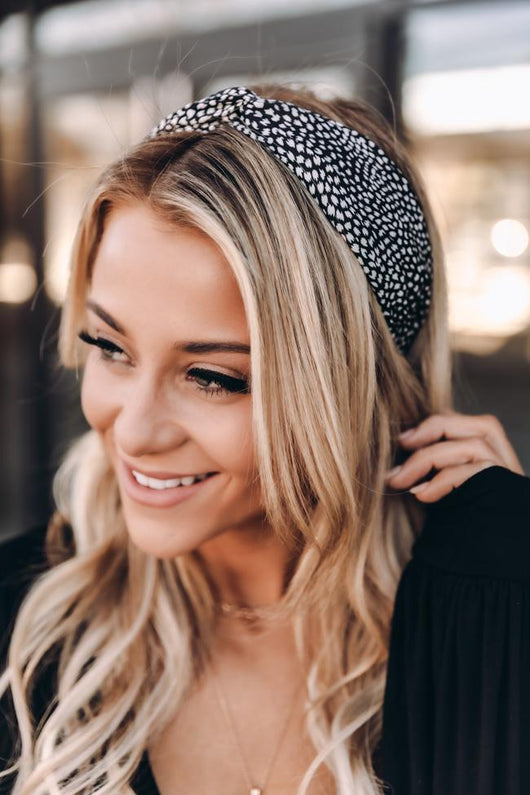 Sweetest Blessing Black Printed Headband