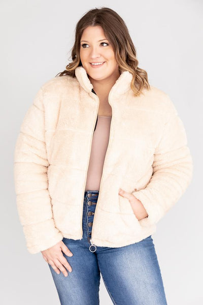 The History Of Us Puffer Tan Jacket