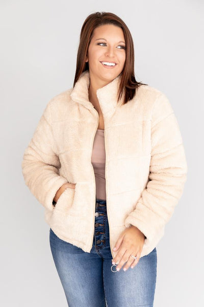 The History Of Us Puffer Tan Jacket