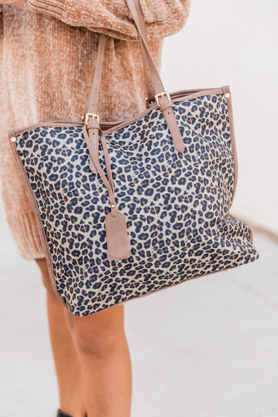 Totally Unique Animal Print Brown Tote