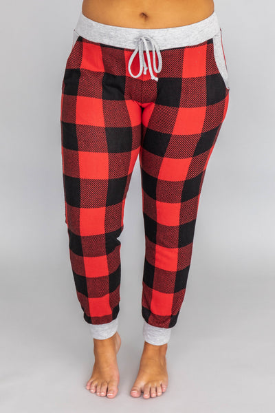 You're My Favorite Red Plaid Lounge Pants