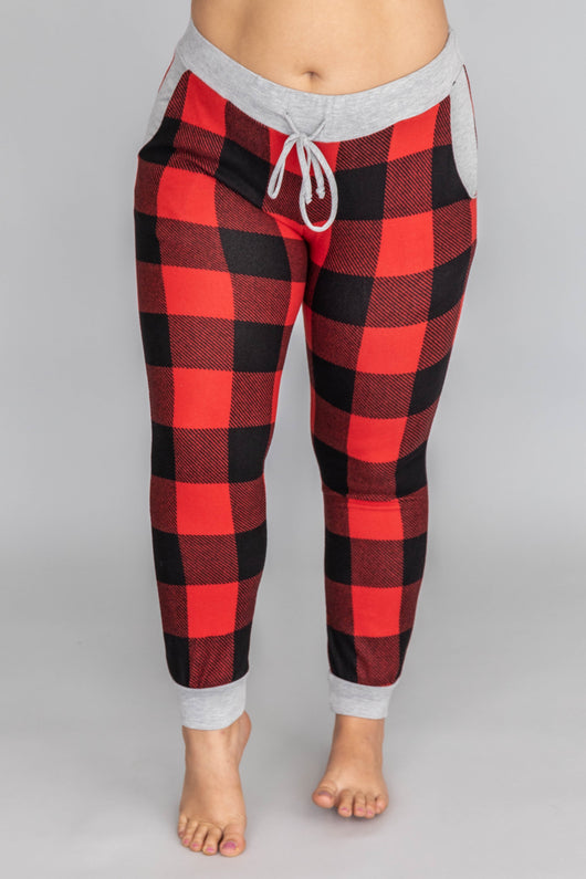You're My Favorite Red Plaid Lounge Pants
