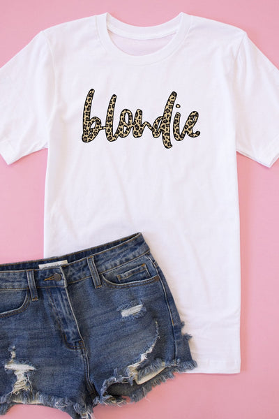 Blondie Animal Print Graphic Tee White