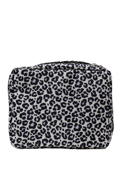 Change Up My Look Grey Animal Print Makeup Bag