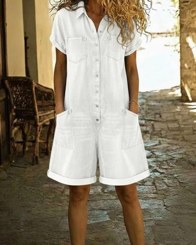 Capri Denim Romper