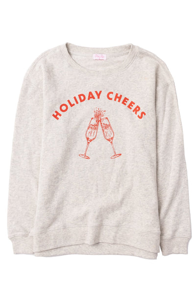 Holiday Cheers Heather Sand Graphic Sweatshirt