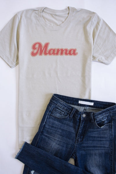 Mama Graphic Tee Heather Dust