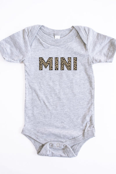 Mini Animal Print Onesie Grey
