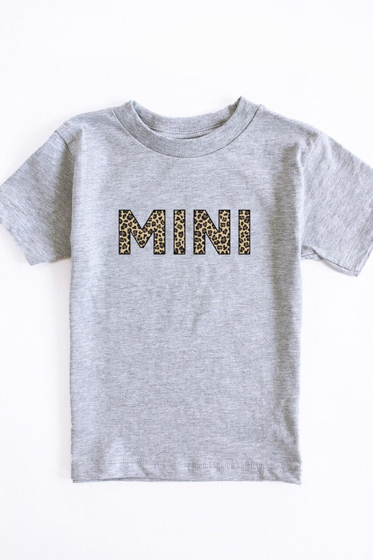 Mini Animal Print Toddler Tee Grey