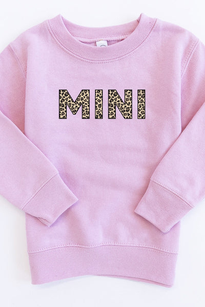 Mini Animal Print Toddler Sweatshirt Light Pink