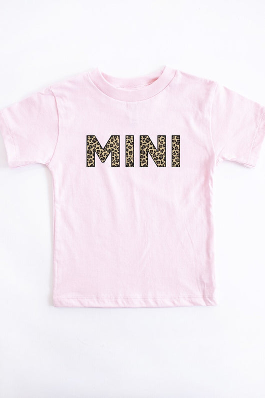 Mini Animal Print Baby Tee Pink